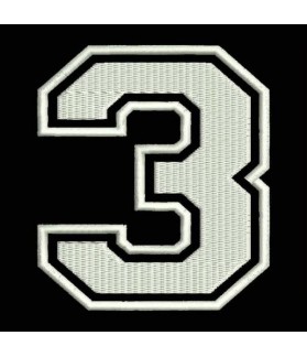 Embroidered Patch NUMBER THREE